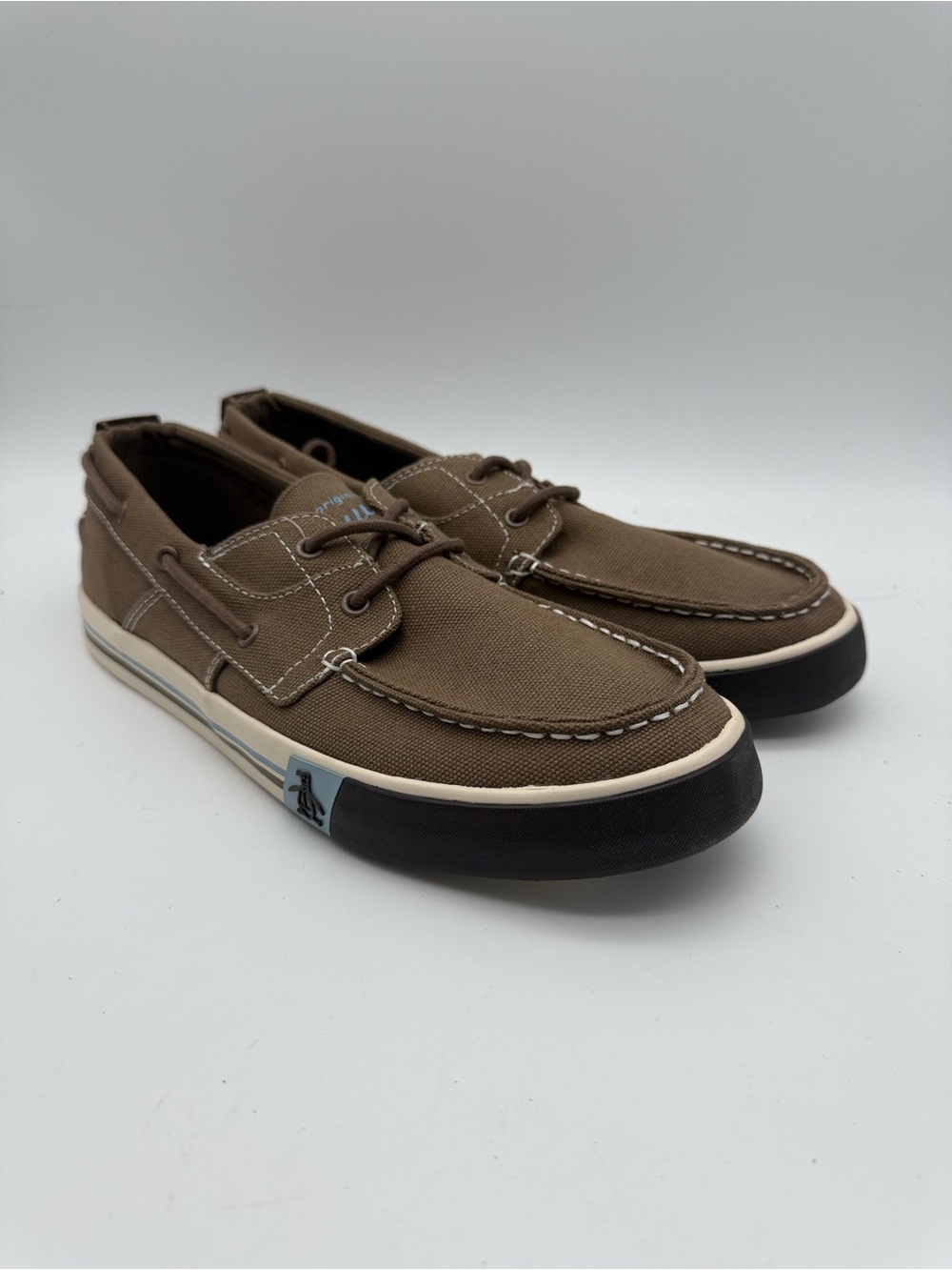 BRAND NEW Original Penguin Fly Ocean Boat Shoe Size 9.5 Fossil/Brown